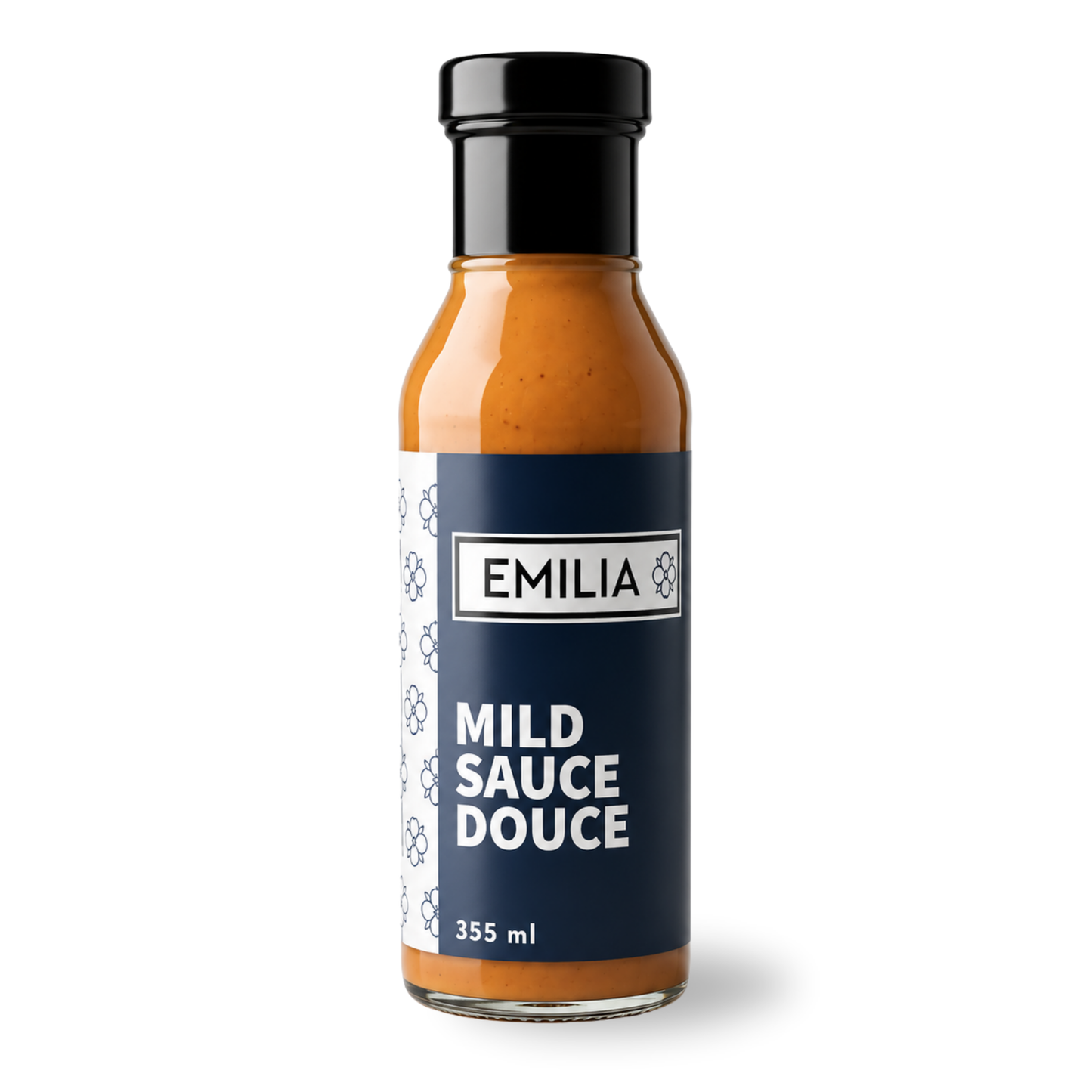 Bottle of mild and spicy sauce