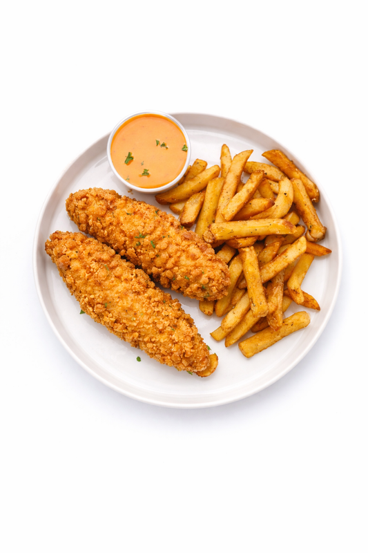 2 tendres de poulet et frites